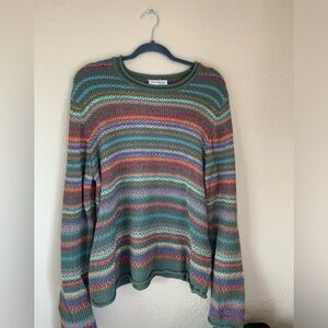 Vintage Multicolor Striped Sweater
